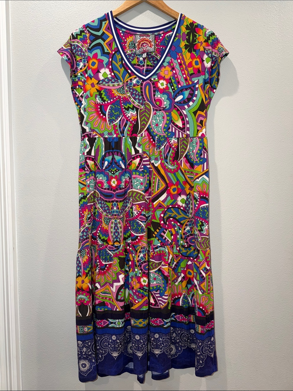 Johnny Was The Janie Favorite Tiered Tea Length Dress Size XS BNWT - Picture 5 of 7